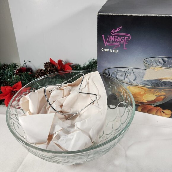 Chip and Dip Bowl Set with Hanger KIG Group Serving Bowl Vintage Collection - Picture 7 of 11
